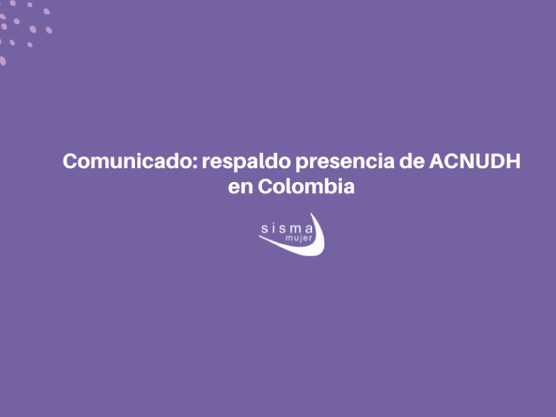 COMUNICADO: respaldo presencia de ACNUDH en Colombia